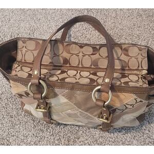 Vintage Coach Signature Patchwork Tote -authentic
